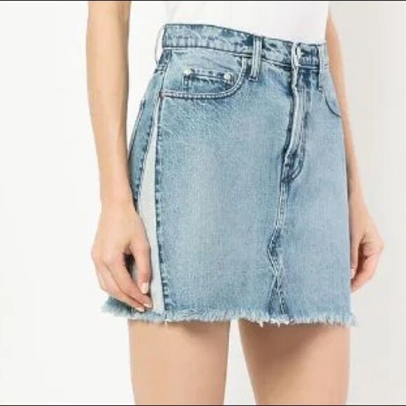 Nobody DENIM High Waisted Denim Mini Skirt Blue 30 - Picture 2 of 11